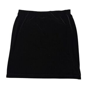 J. Jill Sz L Wearver Collection Velvet Pencil Skirt In Black Stretch Pull On